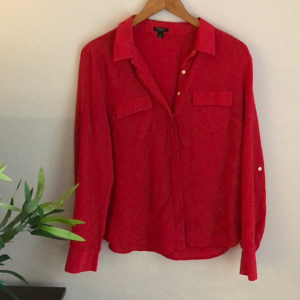 Ann Taylor Red Blouse